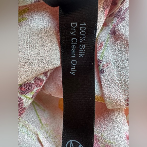 Mother of Pearl Sweet Meadow Kenzie Silk Midi Wrap Skirt pink floral Size 6 GUC - Picture 8 of 15